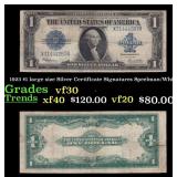 1923 $1 large size Silver Certificate Grades vf++
