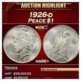 1926-d Peace Dollar $1 ms66+ SEGS