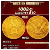 1882-o Gold Liberty Eagle $10 ms62 USCG