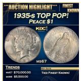 1935-s Peace Dollar TOP POP! $1 ms67 SEGS