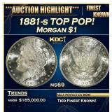 1881-s Morgan Dollar TOP POP! $1 ms69 SEGS