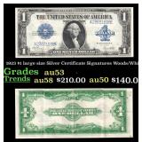 1923 $1 large size Silver Certificate Grades Selec