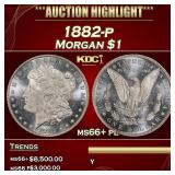 1882-p Morgan Dollar $1 ms66+ pl SEGS