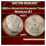 PCGS 1883-o Morgan Dollar Monster Rainbow Toned  $