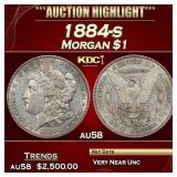 1884-s Morgan Dollar $1 au58 SEGS
