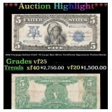 1899 $5 Large Size Silver Certificate Oncpapa Indi