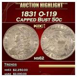 1831 Capped Bust Half Dollar O-119 50c ms62 USCG