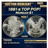 1881-s Morgan Dollar TOP POP! $1 ms69 SEGS