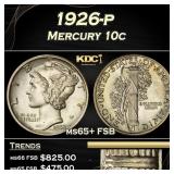 1926-p Mercury Dime 10c Grades ms65+ FSB