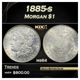 1885-s Morgan Dollar $1 Grades ms64