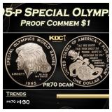 1995-p Special Olympics Proof Modern Commem Dollar