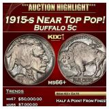 1915-s Buffalo Nickel Near Top Pop! 5c ms66+ SEGS