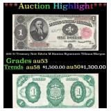 1891 $1 Treasury Note Edwin M Stanton Grades Selec