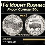 1991-s Mount Rushmore Proof Modern Commem Half Dol
