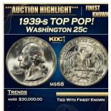 1939-s Washington Quarter TOP POP! 25c ms68 SEGS
