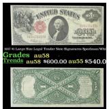 1917 $1 Large Size Legal Tender Note Grades Choice