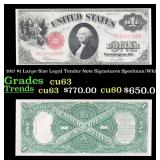 1917 $1 Large Size Legal Tender Note Grades Select