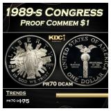 1989-s Congress Proof Modern Commem Dollar $1 pr70