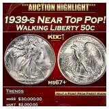 1939-s Walking Liberty Half Dollar Near Top Pop! 5