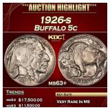 1926-s Buffalo Nickel 5c ms63+ SEGS