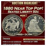 1880 Proof Seated Half Dollar Near Top Pop! 50c pr