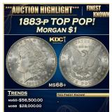 1883-p Morgan Dollar TOP POP! $1 ms68+ SEGS