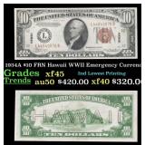 1934A $10 FRN Hawaii WWII Emergency Currency Grade