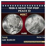1926-s Peace Dollar Near Top Pop $1 ms66 SEGS