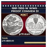 1991-1995-w WWII Proof Modern Commem Dollar $1 pr7