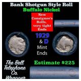 Buffalo Nickel Shotgun Roll in Old Bank Style 