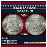 1890-p Morgan Dollar TOP POP! $1 ms66+ SEGS