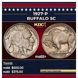 1927-p Buffalo Nickel 5c Grades GEM+ Unc
