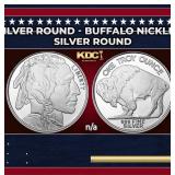 1 oz Silver Round - Buffalo Nickle Style