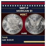1887-p Morgan Dollar $1 Grades GEM+ Unc