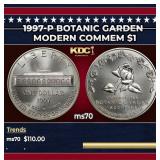 1997-p Botanic Garden Modern Commem Dollar $1 ms70