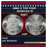 1890-s Morgan Dollar TOP POP! $1 ms67 SEGS