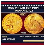 1926-p Gold Indian Quarter Eagle Near Top Pop! $2