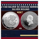 2024 Tokelau 1 oz Silver $5 Zodiac Series: Cancer