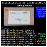 Original sealed box 5- 1984 United States Mint Set