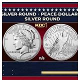 1 oz Silver Round - Peace Dollar Style