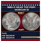 1882-o Morgan Dollar Near Top Pop! $1 ms67+ SEGS