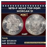 1879-p Morgan Dollar Near Top Pop! $1 ms67 SEGS
