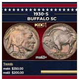 1930-s Buffalo Nickel 5c Grades Select+ Unc