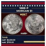 1888-p Morgan Dollar $1 ms66+ SEGS