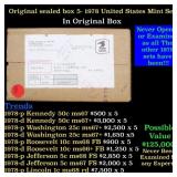 Original sealed Box of 5x 1978 United States Mint
