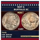 1937-s Buffalo Nickel 5c Grades GEM+ Unc