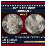 1881-s Morgan Dollar TOP POP! $1 ms69 SEGS