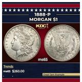 1888-p Morgan Dollar $1 Grades GEM Unc