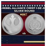 2022 Star Wars Rebel Alliance Crest 1 oz .999 Silv