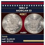 1884-p Morgan Dollar $1 ms66+ SEGS
